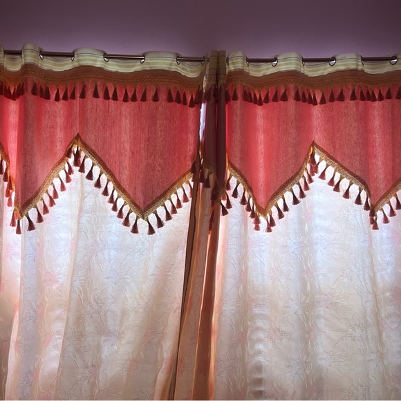 Made in Pakistan Other - Vintage Hand Made Pink Curtains